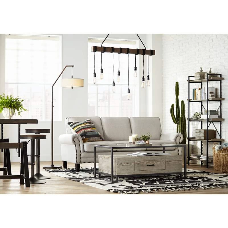 Possini Euro Tomas 42 1/4" Black And Wood Grain Kitchen Island Pendant 3 Possini Euro Tomas 42 1/4" Black And Wood Grain Kitchen Island Pendant