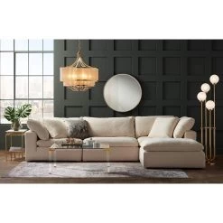 Possini Euro Nor 23" Wide Warm Antique Brass 6-Light Pendant