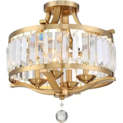 Vienna Full Spectrum Prava Modern Ceiling Light Semi Flush Mount Fixture 16 1/2" Wide Warm Brass 4-Light Crystal Drum For Bedroom Kitchen Living Room 12 Vienna Full Spectrum Prava Modern Ceiling Light Semi Flush Mount Fixture 16 1/2" Wide Warm Brass 4-Light Crystal Drum For Bedroom Kitchen Living Room -Famous Lighting Store GUEST 017d8b11 8b7d 471f ac65 399a602dc305