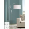 Possini Euro Design Raymond Modern 69" Tall Arc Floor Lamp With Smart Socket Raymond Nickel Adjustable Off-White Shade For Living Room -Famous Lighting Store GUEST 0193a25c dfd7 422a 9bd1 792f5db49aee