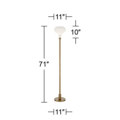 Possini Euro Design Cecil Modern Industrial Torchiere Floor Lamp 71" Tall Warm Gold Metal Opal Glass Shade For Living Room Bedroom Office House Home 14 Possini Euro Design Cecil Modern Industrial Torchiere Floor Lamp 71" Tall Warm Gold Metal Opal Glass Shade For Living Room Bedroom Office House Home -Famous Lighting Store GUEST 0204d0cd 46ae 4294 b55a 1572cf84acce