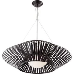 Possini Euro Design Planet Black Large Pendant Light 31 1/2" Wide Mid Century Modern White Glass For Dining Room House Foyer Kitchen Island Entryway -Famous Lighting Store GUEST 06d7d210 9fe9 417c a2aa 8e156d290fe3