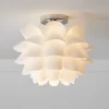 Possini Euro Design Modern Ceiling Light Semi Flush Mount Fixture 15 3/4" Wide White Flower For Bedroom Kitchen Living Room Hallway Bathroom House -Famous Lighting Store GUEST 0ab097b8 a5b7 41e1 bd40 717b1e5b72b3