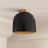 Possini Euro Design Merrick Modern Industrial Ceiling Light Flush Mount Fixture 9" Wide Black Gold For Bedroom Kitchen Living Room Hallway Bathroom -Famous Lighting Store GUEST 0e6127d0 da25 4962 bcd6 6f3b4886a8e3