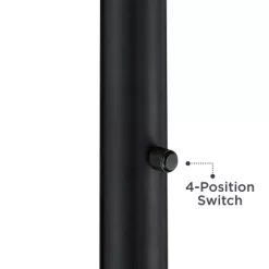 Possini Euro Design Modern Torchiere Floor Lamp Light Blaster LED 72.25" Tall Antique Brass And Matte Black Opal Glass For Living Room Bedroom -Famous Lighting Store GUEST 1158857a 5014 42b3 a238 8250ae5c8fa4