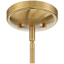 Possini Euro Design Orilla Brass Mini Pendant Light 11 3/4" Wide Mid Century Modern White Opal Glass Shade For Dining Room House Foyer Kitchen Island -Famous Lighting Store GUEST 11c36b58 0443 476e 9baa 627378216c17