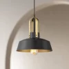 Possini Euro Design Black Warm Brass Mini Pendant Lighting Fixture 12" Wide Farmhouse Rustic For Dining Room House Home Kitchen Island High Ceilings -Famous Lighting Store GUEST 13984b07 7026 4a4d a235 77b99cca6d24