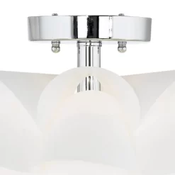 Possini Euro Design Modern Ceiling Light Semi Flush Mount Fixture 15 3/4" Wide White Flower For Bedroom Kitchen Living Room Hallway Bathroom House -Famous Lighting Store GUEST 14dddc29 131d 41ce a5d9 163df72c1091