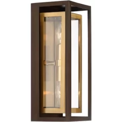 Possini Euro Design Modern Mid Century Outdoor Wall Light Fixture Oil Rubbed Bronze Brass 14" Double Box Glass For Exterior Barn Deck House Porch Yard 11 Possini Euro Design Modern Mid Century Outdoor Wall Light Fixture Oil Rubbed Bronze Brass 14" Double Box Glass For Exterior Barn Deck House Porch Yard -Famous Lighting Store GUEST 1621b41e 65d7 4df2 aaa2 48c5ad6ad557