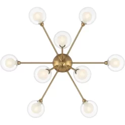 Possini Euro Design Spheres Modern Ceiling Light Flush Mount Fixture 28" Wide Warm Brass 9-Light LED Clear Globe Glass For Bedroom Kitchen Living Room 16 Possini Euro Design Spheres Modern Ceiling Light Flush Mount Fixture 28" Wide Warm Brass 9-Light LED Clear Globe Glass For Bedroom Kitchen Living Room -Famous Lighting Store GUEST 1a528675 684f 46e4 81d5 bf4b25c5aa5e