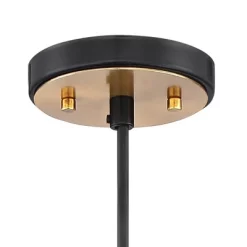 Possini Euro Design Black Warm Brass Mini Pendant Lighting Fixture 12" Wide Farmhouse Rustic For Dining Room House Home Kitchen Island High Ceilings -Famous Lighting Store GUEST 1e0322b5 17ef 4a25 82e6 e05cd1168d57