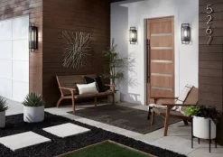 Possini Euro Design Jericho Modern Outdoor Wall Light Fixture Textured Black Metal 19" Clear Glass Panel For Post Exterior Barn Deck House Porch Yard -Famous Lighting Store GUEST 1eaf0516 dc40 45f7 bba9 42f440f22d44