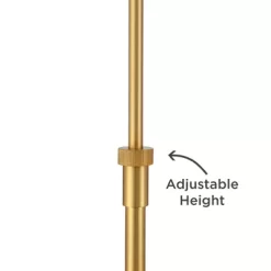 Possini Euro Design Casaba Mid Century Modern Chairside Arc Floor Lamp 64" Tall Warm Gold Adjustable Frosted Glass Shade For Living Room Reading House -Famous Lighting Store GUEST 2086bd14 49c8 4258 8673 2013b72db681