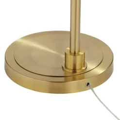 Possini Euro Design Kipling Modern 62 1/2" Tall Downbridge Arc Floor Lamp Warm Gold Metal Clear Glass Shade For Living Room Reading House -Famous Lighting Store GUEST 2130cb59 9bcf 49ff 94d9 d6baf96111b9