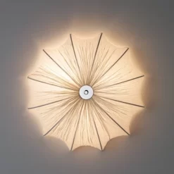 Possini Euro Design Planetarium Modern Ceiling Light Flush Mount Fixture 21" Wide Chrome 3-Light Ivory Fabric Scalloped Bowl For Bedroom Living Room -Famous Lighting Store GUEST 22340197 120e 41d5 8226 b72b7d3403b6