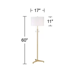 Possini Euro Design Encino Modern Tripod Floor Lamp Standing 60" Tall Brass Gold Metal Off White Fabric Drum Shade For Living Room Bedroom Office Home 12 Possini Euro Design Encino Modern Tripod Floor Lamp Standing 60" Tall Brass Gold Metal Off White Fabric Drum Shade For Living Room Bedroom Office Home -Famous Lighting Store GUEST 2804ff2d 7ac0 49c6 b869 7723a1d7e825