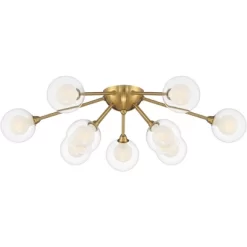 Possini Euro Design Spheres Modern Ceiling Light Flush Mount Fixture 28" Wide Warm Brass 9-Light LED Clear Globe Glass For Bedroom Kitchen Living Room 13 Possini Euro Design Spheres Modern Ceiling Light Flush Mount Fixture 28" Wide Warm Brass 9-Light LED Clear Globe Glass For Bedroom Kitchen Living Room -Famous Lighting Store GUEST 2957955d 3b63 4c08 893b 20494deda68d
