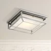 Possini Euro Design Radcliffe Modern Flush Mount Outdoor Ceiling Light Matte Nickel LED 4" Frosted Bonded Glass Damp Rated For Post Exterior Barn Deck -Famous Lighting Store GUEST 2a0347ad 4f33 4d69 8a12 e11d0817504a