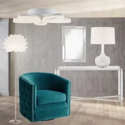 Possini Euro Design Modern Floor Lamp 63" Tall Brushed Steel White Orb Petal Flower Shade Dimmable For Living Room Reading Bedroom Office -Famous Lighting Store GUEST 2ad11e22 a140 4b2e 91fb 09c0173afa4b