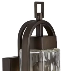 Possini Euro Design Winona Modern Outdoor Wall Light Fixture Bronze 16 1/4" Water Glass For Post Exterior Barn Deck House Porch Yard Posts Patio Home -Famous Lighting Store GUEST 2dffdfd8 f4e4 4f75 872a 58624bf423fe