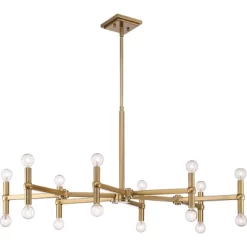 Possini Euro Design Marya Satin Brass Chandelier 37" Wide Modern 24-Light Fixture For Dining Room House Foyer Kitchen Island Entryway Bedroom Home -Famous Lighting Store GUEST 2f955cfa f368 4f1e 93ad 6a9e89d77666