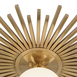 Possini Euro Design Hazel Modern Ceiling Light Semi Flush Mount Fixture 24" Wide Warm Brass White Globe Shade For Bedroom Kitchen Living Room Hallway 11 Possini Euro Design Hazel Modern Ceiling Light Semi Flush Mount Fixture 24" Wide Warm Brass White Globe Shade For Bedroom Kitchen Living Room Hallway -Famous Lighting Store GUEST 30b1015a 327c 495e 8e22 860e851715ae