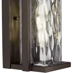 Possini Euro Design Winona Modern Outdoor Wall Light Fixture Bronze 16 1/4" Water Glass For Post Exterior Barn Deck House Porch Yard Posts Patio Home -Famous Lighting Store GUEST 31bc8ca9 5bed 41bb 9321 575099cad793