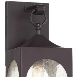 Possini Euro Design Tyne Modern Outdoor Wall Light Fixture Bronze 16 1/2" Seedy Glass For Post Exterior Barn Deck House Porch Yard Posts Patio Home -Famous Lighting Store GUEST 34570296 362f 4709 b6b0 22273f666377