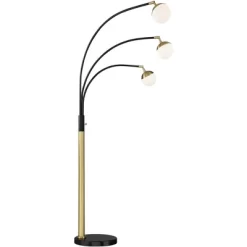 Possini Euro Design Rayne Modern Arc Floor Lamp 72" Tall Gold Black 3 Light LED Adjustable Arm Frosted Glass Globe Shade For Living Room Reading Home 16 Possini Euro Design Rayne Modern Arc Floor Lamp 72" Tall Gold Black 3 Light LED Adjustable Arm Frosted Glass Globe Shade For Living Room Reading Home -Famous Lighting Store GUEST 3cdb2bc1 9cdc 4fb4 a375 f4e108fd0fa9