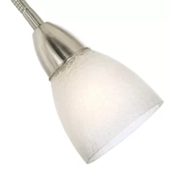 Possini Euro Design Alexei Modern Torchiere Floor Lamp With Side Lights 72" Tall Brushed Nickel White Crackle Glass For Living Room Reading Bedroom -Famous Lighting Store GUEST 3d02a262 5475 41ca 8886 afb666411e90