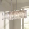 Possini Euro Design Mirabell Chrome Linear Island Pendant Chandelier 34" Wide Modern LED Clear Glass Crystal 6-Light Fixture For Dining Room Kitchen -Famous Lighting Store GUEST 3d7a54d9 934c 40a6 a587 eb408c58c24b