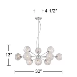 Possini Euro Design Wired Chrome Chandelier Lighting 32" Wide Modern Sputnik Art Glass 12-Light Fixture For Dining Room House Foyer Kitchen Island 15 Possini Euro Design Wired Chrome Chandelier Lighting 32" Wide Modern Sputnik Art Glass 12-Light Fixture For Dining Room House Foyer Kitchen Island -Famous Lighting Store GUEST 3e4511b2 ff9f 4a25 8034 0fa6dd553f11