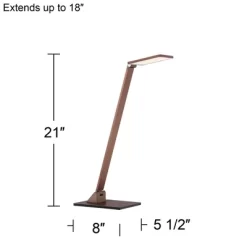 Possini Euro Design Bentley Modern Desk Lamp 21" High French Bronze Aluminum Metal LED Touch On Off Adjustable Head For Bedroom Living Room Office 14 Possini Euro Design Bentley Modern Desk Lamp 21" High French Bronze Aluminum Metal LED Touch On Off Adjustable Head For Bedroom Living Room Office -Famous Lighting Store GUEST 4015bb84 5955 4c47 81d6 b7d27607b441