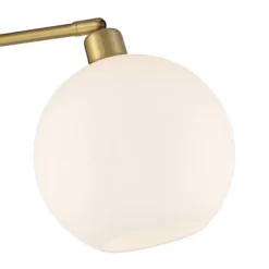 Possini Euro Design Casaba Mid Century Modern Chairside Arc Floor Lamp 64" Tall Warm Gold Adjustable Frosted Glass Shade For Living Room Reading House -Famous Lighting Store GUEST 42e84cc3 fb94 4826 a3de 9d705a2ee51a