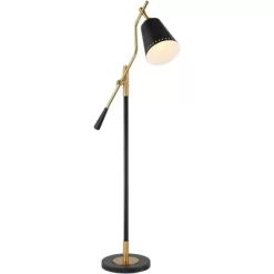 Possini Euro Design Modern Pharmacy Floor Lamp 54" Tall Matte Black Warm Gold Adjustable Metal Shade For Living Room Reading House 17 Possini Euro Design Modern Pharmacy Floor Lamp 54" Tall Matte Black Warm Gold Adjustable Metal Shade For Living Room Reading House -Famous Lighting Store GUEST 4335ad53 a63c 46ae 8708 a3dbcc88ea94