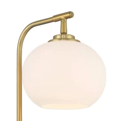 Possini Euro Design Barclay Modern Desk Lamp 23" High Warm Gold With USB Charging Port Frosted Glass Shade For Bedroom Living Room Bedside Office Kids -Famous Lighting Store GUEST 440df0e4 c499 4d7c b59b 3d2e0642c2b5