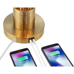 Possini Euro Design Possini Euro® Granview Desk Lamp With Glass Shade And Dual USB Ports -Famous Lighting Store GUEST 46b6424d e57f 4992 aea7 a142950741de