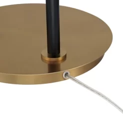 Possini Euro Design Sausalito Mid Century Modern Downbridge Floor Lamp 67" Tall Warm Gold Black Metal Linen Cylinder Shade For Living Room Reading -Famous Lighting Store GUEST 480714de f02d 48f5 9259 71bc5bb1150e