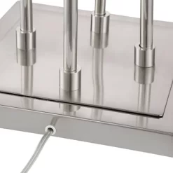 Possini Euro Design Modern Tree Floor Lamp With USB Charging Port 4-Light 72" Tall Brushed Nickel Glass Shade Living Room Reading -Famous Lighting Store GUEST 4b0445e4 8496 4f35 9600 e4b4b2d4c3cb