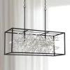Possini Euro Design Carrine Black Silver Linear Pendant Chandelier 38 1/2" Wide Modern Clear Crystal 8-Light Fixture For Dining Room Kitchen Island -Famous Lighting Store GUEST 4b1770ec d00d 4297 ba7b 9686497d77bb