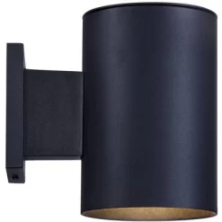 Possini Euro Design Modern Outdoor Wall Light Fixture Black LED Downlight 7 1/2" Cylinder Shade For Exterior Barn Deck House Porch Yard Patio Outside -Famous Lighting Store GUEST 4cd58e08 bc3c 4baf 938c f5249ab28e35