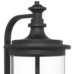 Possini Euro Design Medici Modern Outdoor Wall Light Fixture Black Metal 24 1/2" Clear Glass For Post Exterior Barn Deck House Porch Yard Patio Home -Famous Lighting Store GUEST 4ed93d06 58ca 4a14 a1aa 1dfde1c7b8cc