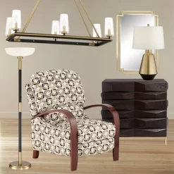 Possini Euro Design Modern Torchiere Floor Lamp Light Blaster LED 72.25" Tall Antique Brass And Matte Black Opal Glass For Living Room Bedroom -Famous Lighting Store GUEST 4f50f658 24ec 4b58 b179 5fefd47ece58