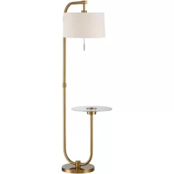 Possini Euro Design Volta Modern Floor Lamp With Tray Table 66" Tall Brass USB Charging Port White Drum Shade For Living Room Bedroom Office House 16 Possini Euro Design Volta Modern Floor Lamp With Tray Table 66" Tall Brass USB Charging Port White Drum Shade For Living Room Bedroom Office House -Famous Lighting Store GUEST 504d6ab5 a449 4085 8afb 15f53df7a5ee
