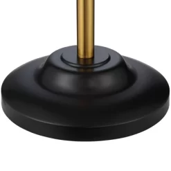 Possini Euro Design Roxie Modern Floor Lamp Standing 65 1/2" Tall Brass Black Metal Sheer Linen Double Drum Shade For Living Room Bedroom Office House -Famous Lighting Store GUEST 5055e3b9 3aa5 4ac8 a026 b6c85760d67a