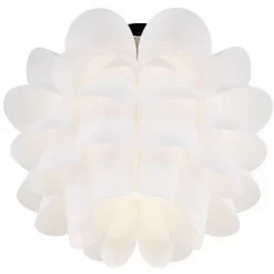 Possini Euro Design Modern Ceiling Light Semi Flush Mount Fixture 15 3/4" Wide White Flower For Bedroom Kitchen Living Room Hallway Bathroom House -Famous Lighting Store GUEST 50739fc9 cd8a 4ae0 b4e3 aa80ec830366