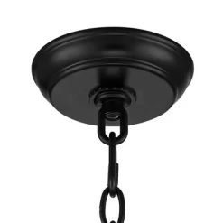 Possini Euro Design Modern Outdoor Hanging Light Fixture Matte Black Steel 19" Clear Seedy Glass Panels For Exterior House Porch -Famous Lighting Store GUEST 510d2340 6d78 4c4c b8b7 48662852b18e