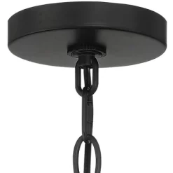 Possini Euro Design Arley Modern Outdoor Hanging Light Black Geometric Frame 12 1/2" Seedy Glass For Post Exterior Barn Deck House Porch Yard Patio -Famous Lighting Store GUEST 54a6f2b6 fccd 4e61 8dee f711345343bd