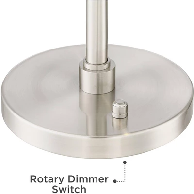 Possini Euro Design Eliptik Modern Desk Table Lamp 24 1/2" High Satin Nickel LED Swing Arm Adjustable Height For Bedroom Living Room Nightstand Office 6 Possini Euro Design Eliptik Modern Desk Table Lamp 24 1/2" High Satin Nickel LED Swing Arm Adjustable Height For Bedroom Living Room Nightstand Office - Image 4