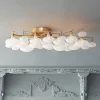 Possini Euro Design Lilypad Modern Ceiling Light Semi Flush Mount Fixture 30 1/4" Wide Warm Brass 12-Light Frosted Glass Shade For Bedroom Living Room -Famous Lighting Store GUEST 5e14c0bc d75c 47ea 81e3 229255784e03